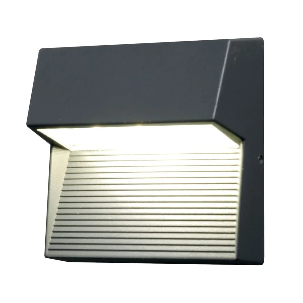 LED Wandleuchte Anthrazit quadratisch IP65 außen