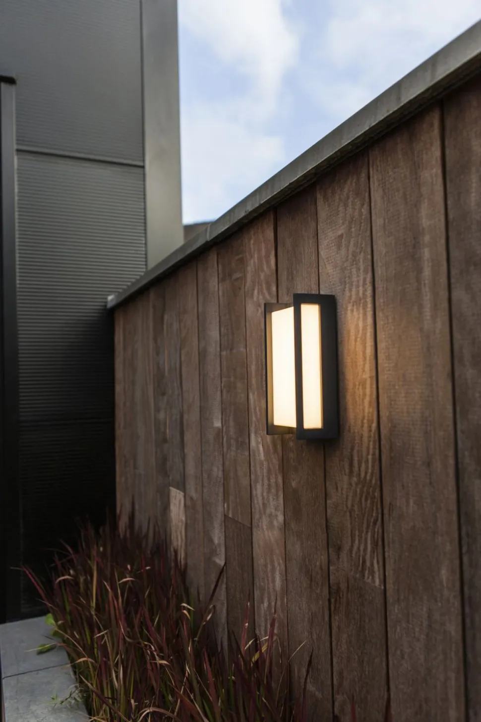 LED Wandleuchte Anthrazit IP54 blendarm BRENSOM