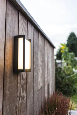 LED Wandleuchte Anthrazit IP54 blendarm BRENSOM