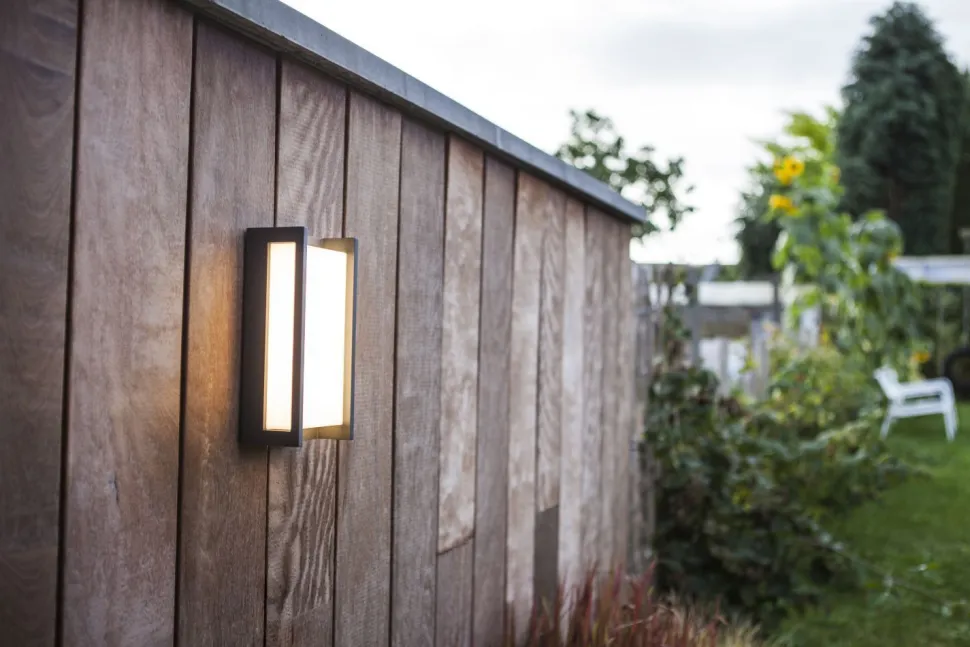 LED Wandleuchte Anthrazit IP54 blendarm BRENSOM