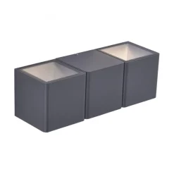 LED Wandleuchte außen Aluminium IP54 22,5 cm Anthrazit