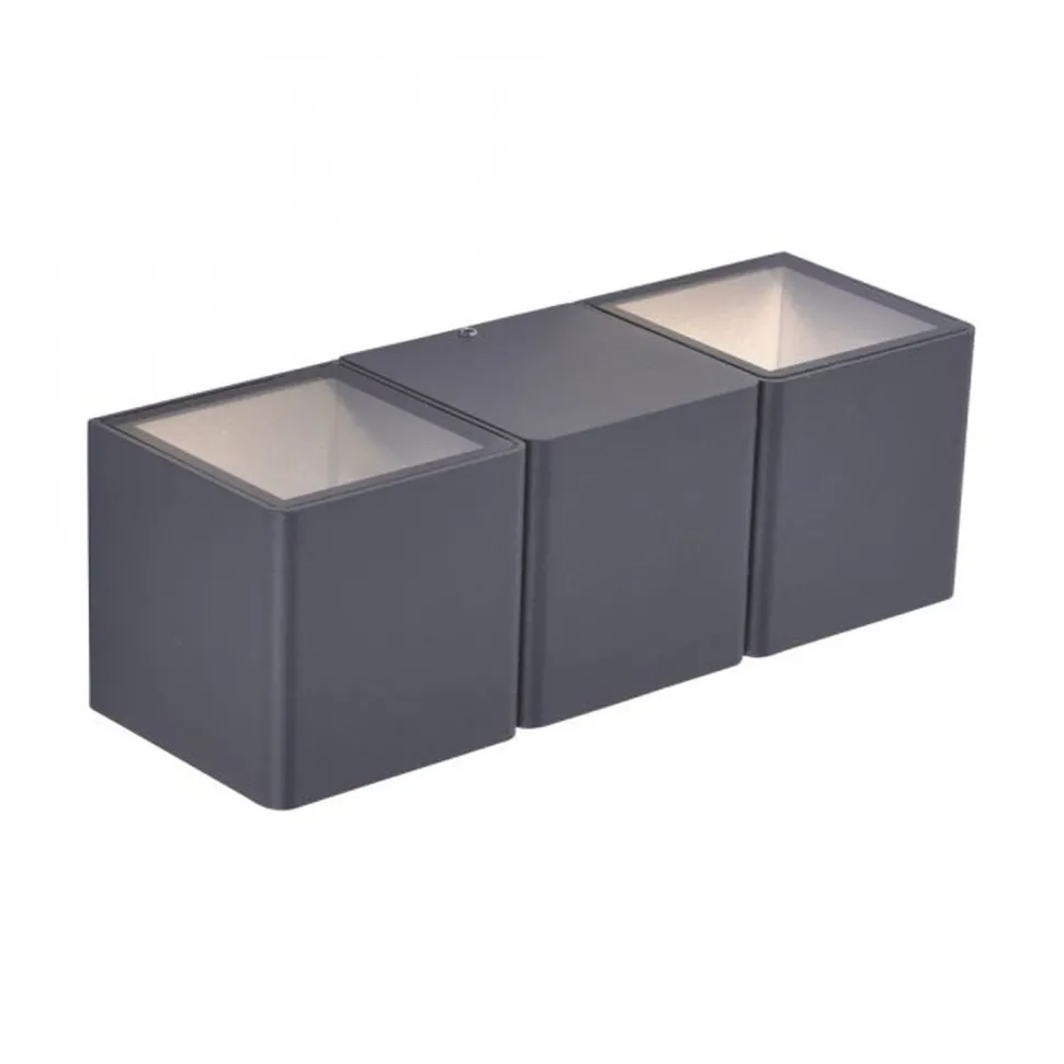 LED Wandleuchte außen Aluminium IP54 22,5 cm Anthrazit