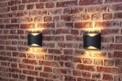 LED Wandleuchte Außen Aluminium IP44 B:13,1 cm Up Down