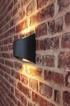 LED Wandleuchte Außen Aluminium IP44 B:13,1 cm Up Down