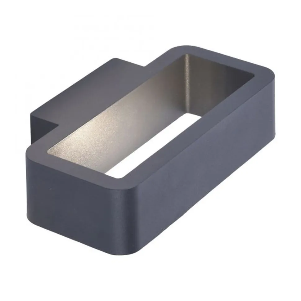 LED Wandleuchte außen Aluminium Anthrazit IP54 B:22 cm