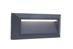 LED Wandleuchte Außen Aluminium Anthrazit IP54 B:23 cm