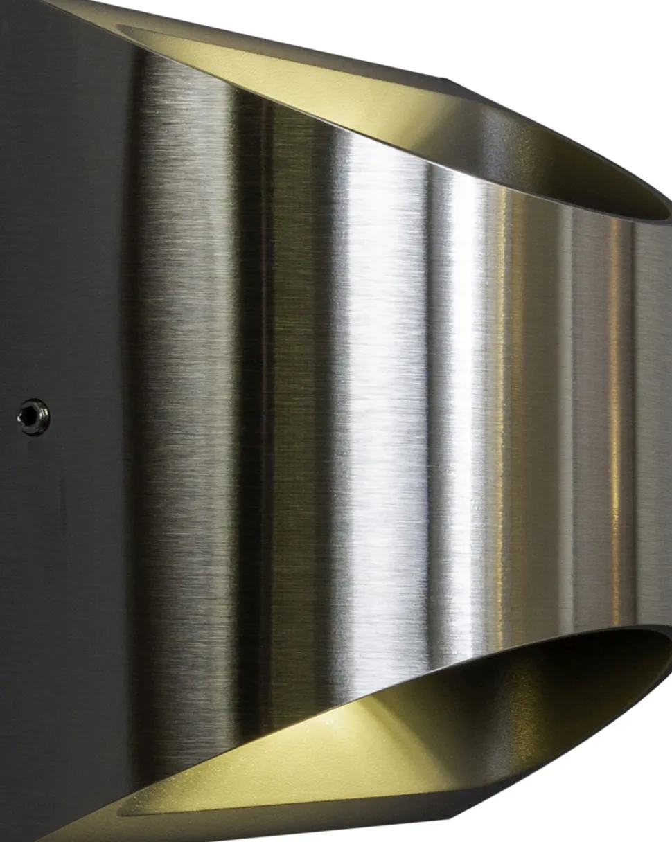 LED Wandleuchte Außen Edelstahl IP44 B:13,1 cm Up Down