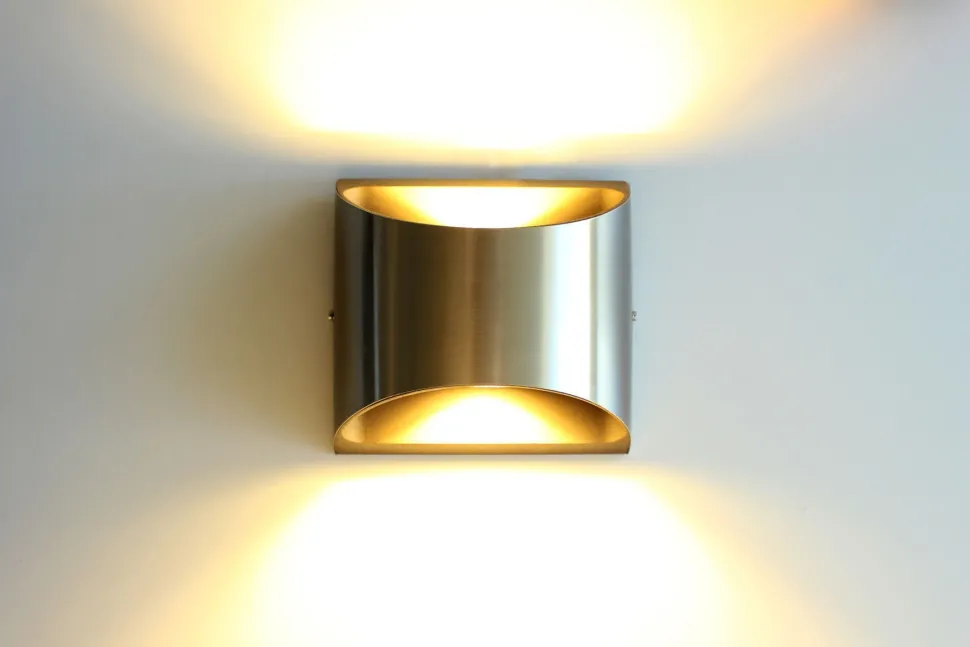 LED Wandleuchte Außen Edelstahl IP44 B:13,1 cm Up Down