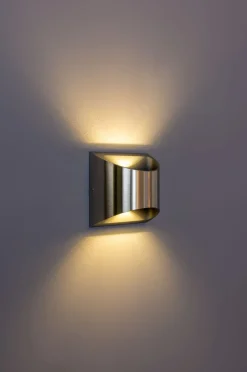 LED Wandleuchte Außen Edelstahl IP44 B:13,1 cm Up Down