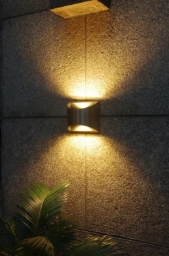 LED Wandleuchte Außen Edelstahl IP44 B:13,1 cm Up Down