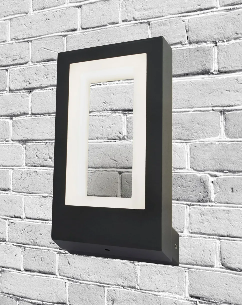 LED Wandleuchte außen IP44 Anthrazit Weiß Aluminium