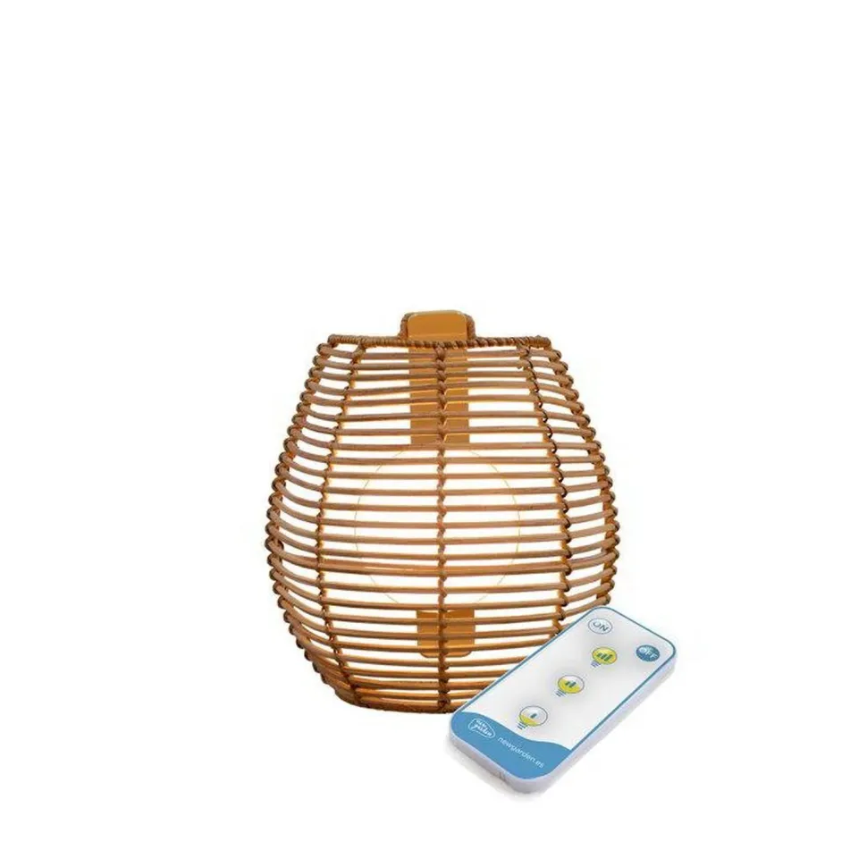 LED Wandleuchte außen kabellos Akku IP54 Rattan