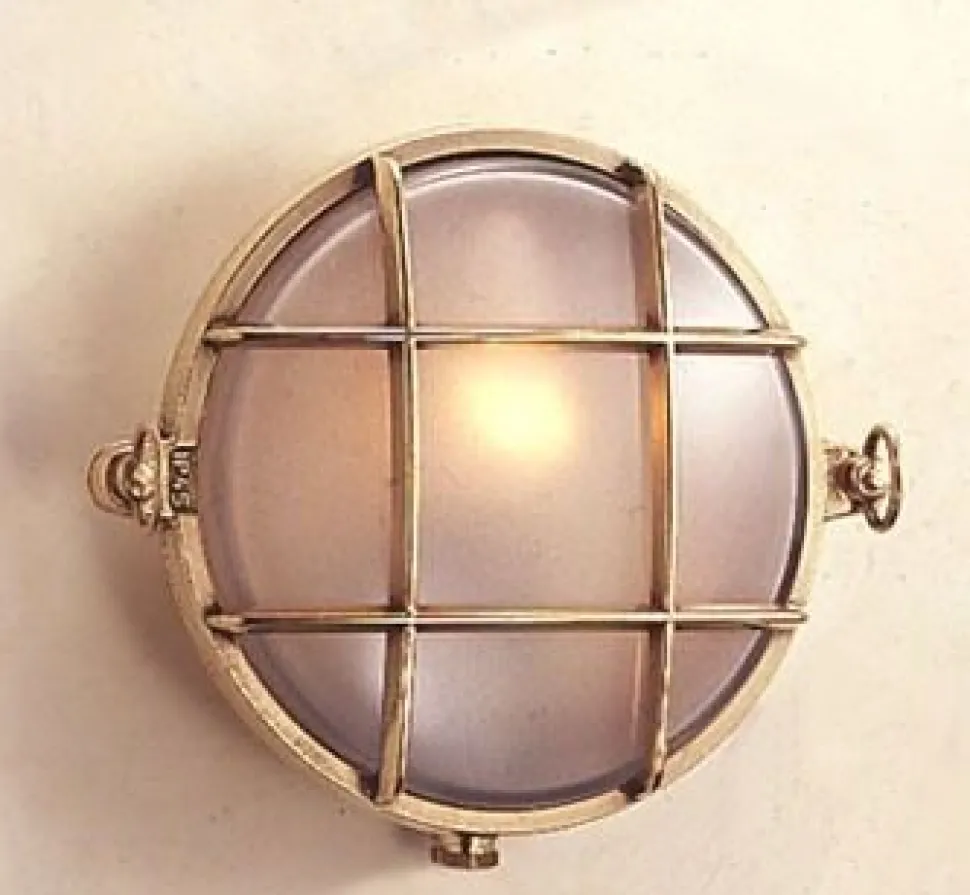 LED Wandleuchte Außen Messing IP54 Maritim Haus