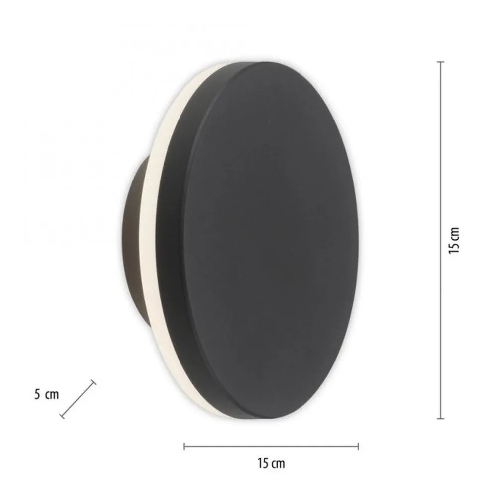 LED Wandleuchte außen Metall IP65 3000 K indirekt