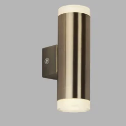 LED Wandleuchte außen Up Down IP44 in Messing Antik klein