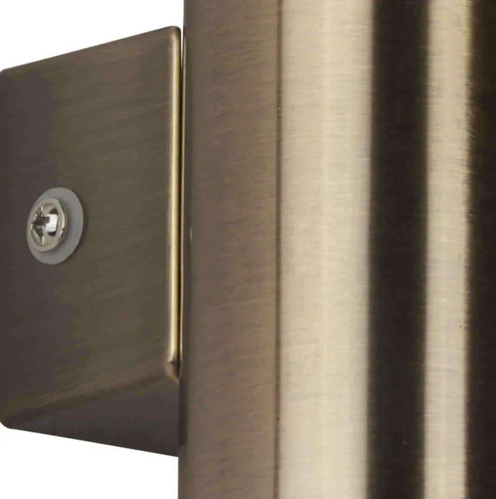 LED Wandleuchte außen Up Down IP44 in Messing Antik klein