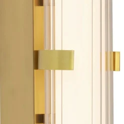 LED Wandleuchte Bad 63 cm IP44 Glas Metall in Gold