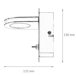 LED Wandleuchte Badezimmer 4000 K neutralweiß Chrom