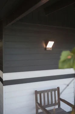 LED Wandleuchte Bewegungssensor IP54 T:14 cm Anthrazit