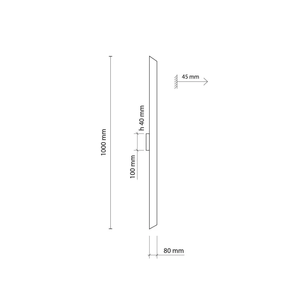 LED Wandleuchte Braun 100 cm lang indirektes 3000 K Metall