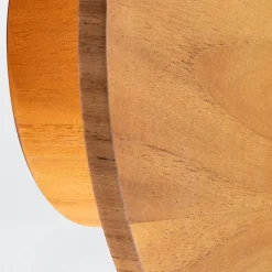 LED Wandleuchte Holz Furnier Teak D: 25 cm rund 3000 K warmweiß