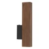LED Wandleuchte Holz Metall 3000 K H: 31 cm indirektes Licht