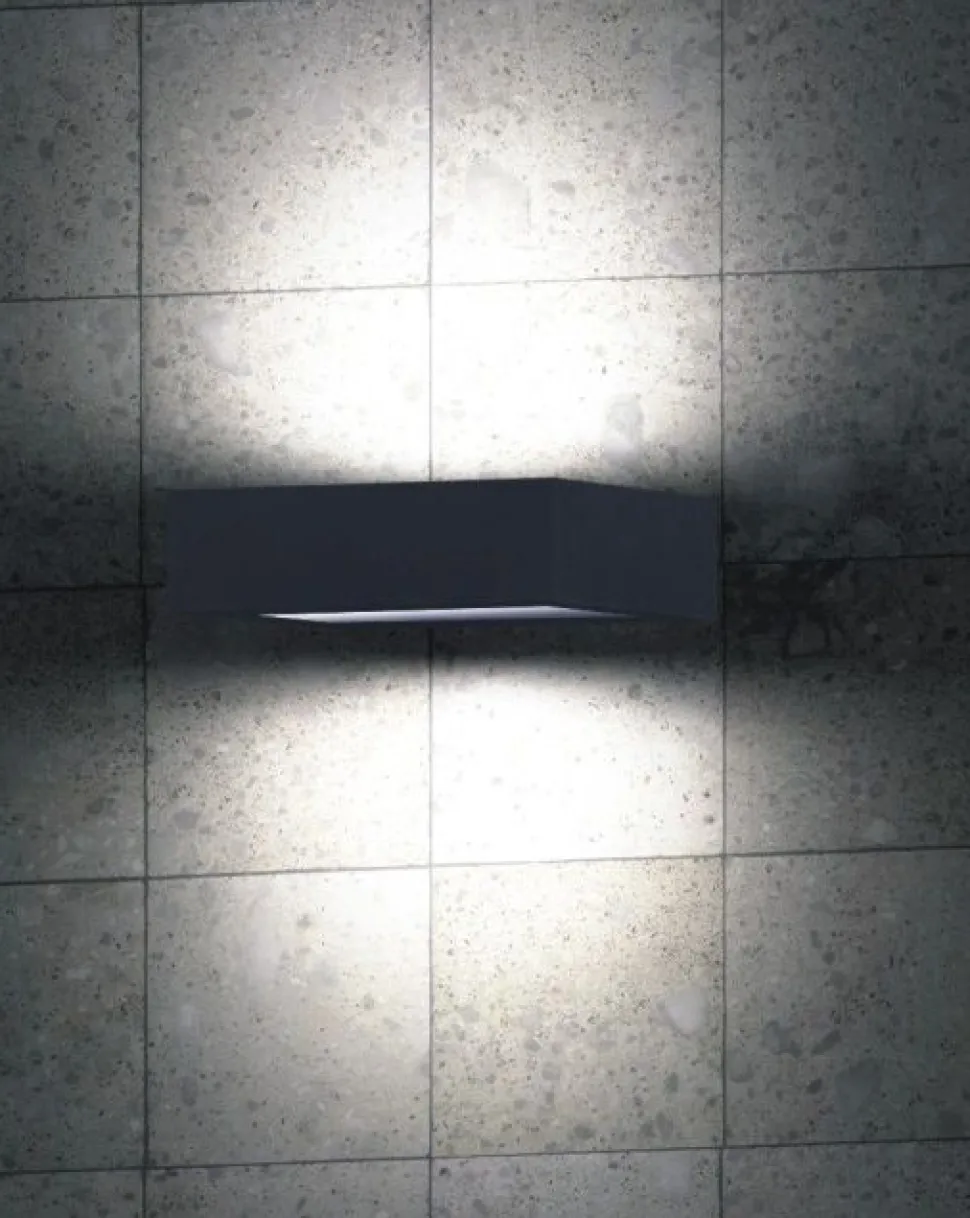 LED Wandleuchte IP54 Anthrazit 4000K 480lm