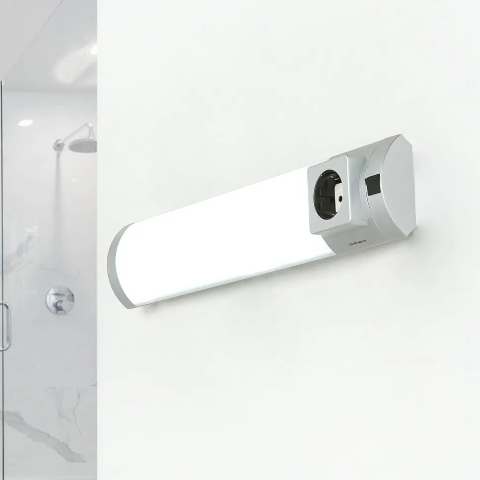 LED Wandleuchte mit Steckdose Schalter für Bad Küche