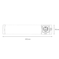 LED Wandleuchte mit Steckdose Schalter für Bad Küche
