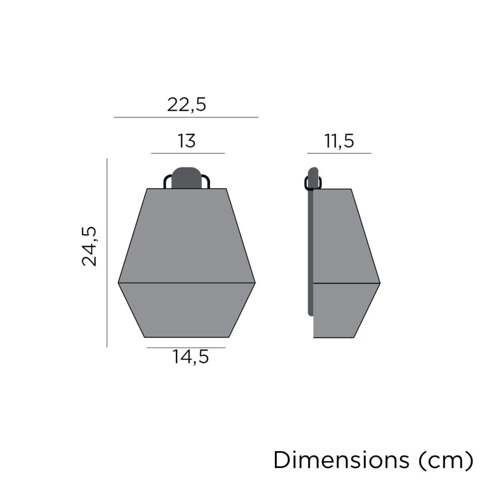 LED Wandleuchte Outdoor Akku Leuchtmittel IP54 tragbar Taupe