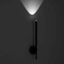 LED Wandleuchte Schalter drehbar 46,5 cm Metall 4000 K Schwarz