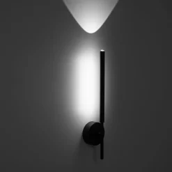 LED Wandleuchte Schalter drehbar 46,5 cm Metall 4000 K Schwarz