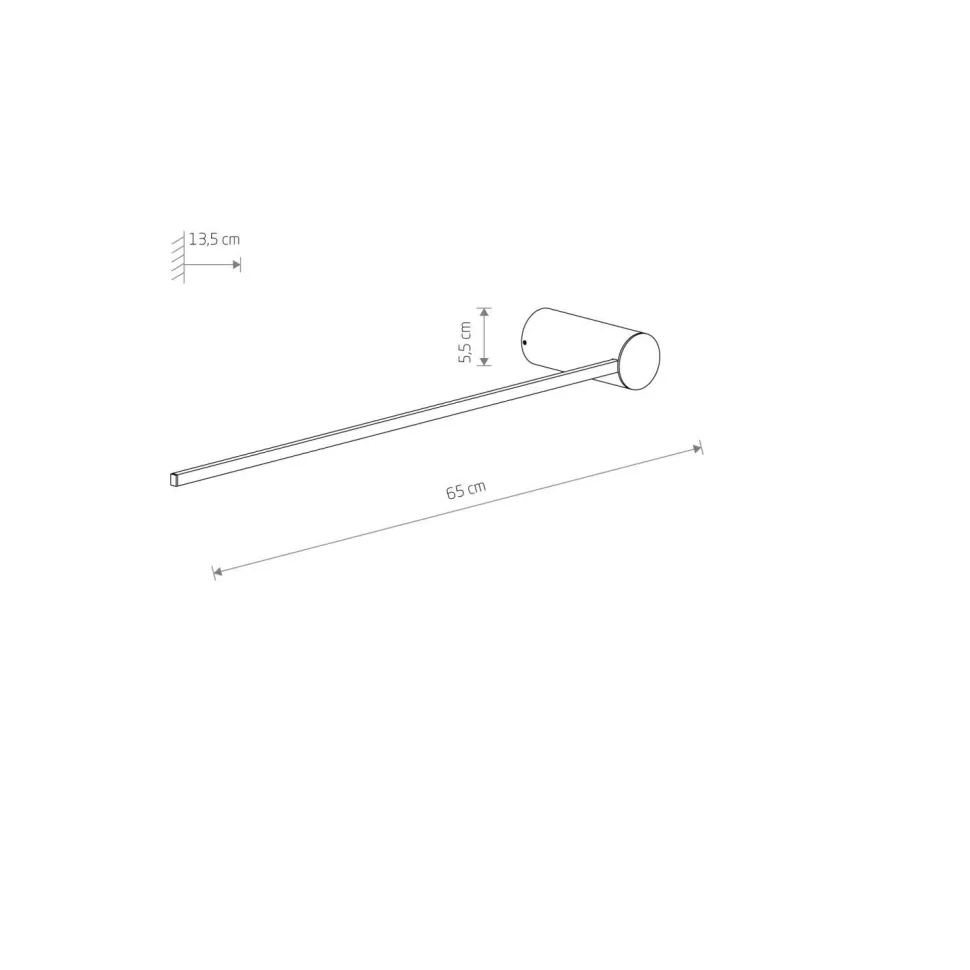 LED Wandleuchte Schwarz Aluminium 4000 K 390 lm indirekt