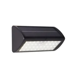 LED Wandleuchte Solar Schwarz 5 W IP44 Bewegungsmelder