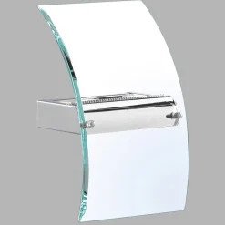 LED Wandleuchte Up Down Chrom Klar H: 29 cm Glas Metall