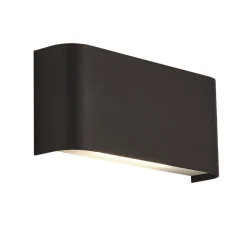 LED Wandleuchte Up Down Schwarz 3000 K Metall innen