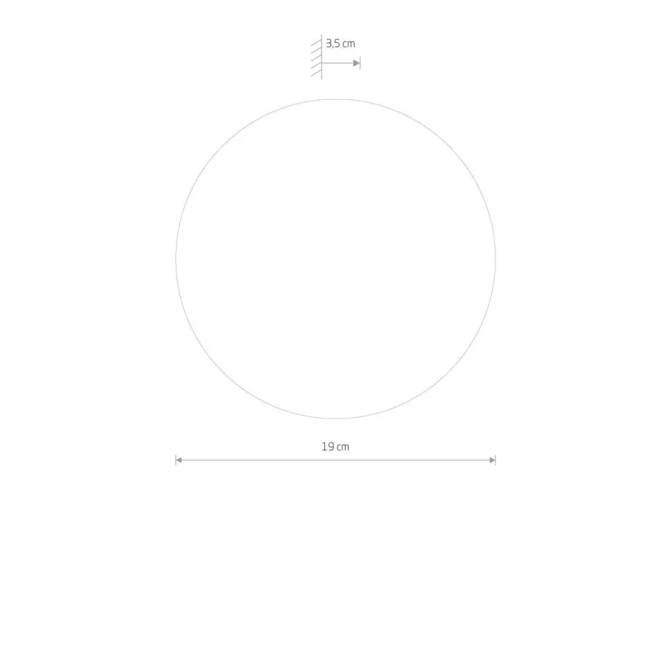 LED Wandspiegel beleuchtet Ø 19 cm 3000 K 30 lm rund