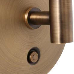 LED Wandspot in Bronze mit Stecker dimmbar beweglich