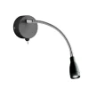 LED Wandspot mit Flexarm Schalter 6500 K in Schwarz