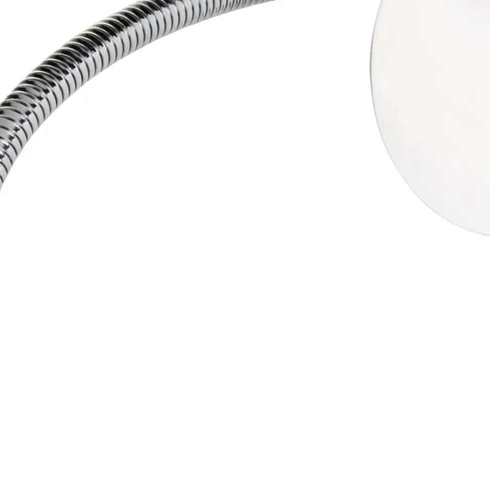LED Wandspot mit Schalter Flexarm Metall in Chrom 66 lm
