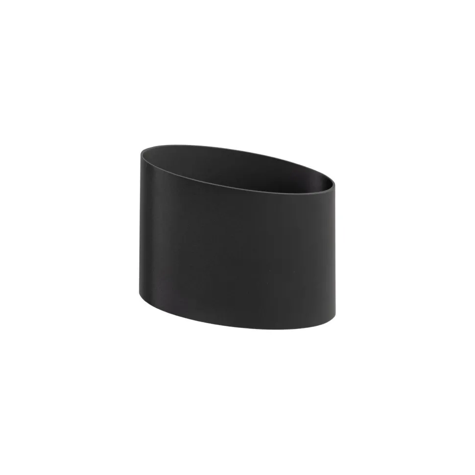 LED Wandspot Up Down Aluminium 10 W Ø17 cm IP54 Schwarz