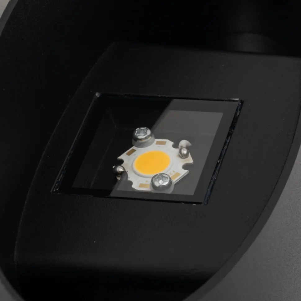 LED Wandspot Up Down Aluminium 10 W Ø17 cm IP54 Schwarz