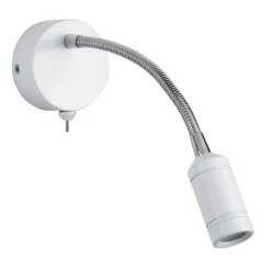 LED Wandstrahler mit Schalter Flexarm in Weiß T:31 cm