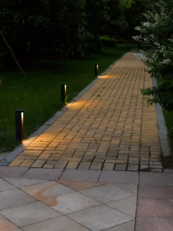 LED Wegeleuchte Aluminium Schwarz 25 cm IP54 3000 K