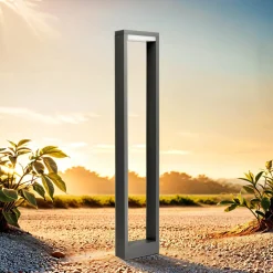 LED Wegeleuchte eckig IP54 80cm Anthrazit 4000K