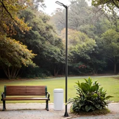 LED Wegeleuchte IP65 392 cm hoch Schwarz 4000 K 5900 lm