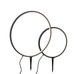 LED Wegeleuchte mit Erdspieß 2er Set 66 cm IP65 Schwarz