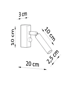 Leselampe Bett Sofa Schwarz Metall verstellbar G9 klein