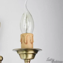 Leuchter Wandlampe aus Echt-Messing in Bronze