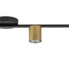 Längliche Deckenleuchte Schwarz Gold Metall GU10 46 cm